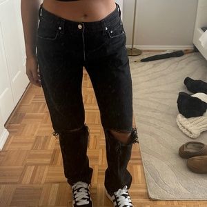 AGOLDE Black Mid Rise Jeans